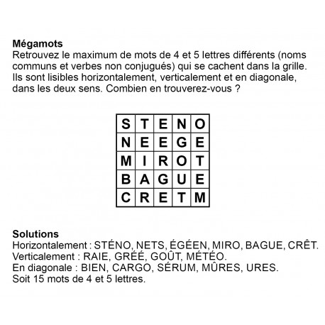 Mégamots 5x5 n° 5