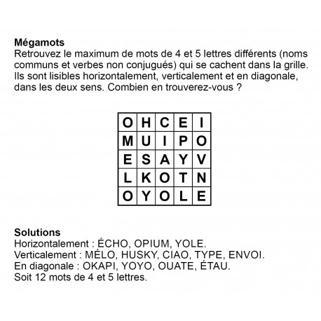 Mégamots 5x5 n° 12