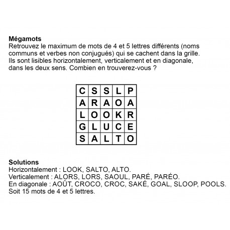 Mégamots 5x5 n° 13