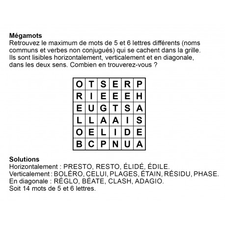 Mégamots 6x6 n° 1