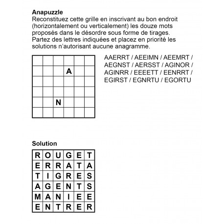 Anapuzzle 6x6 n° 18